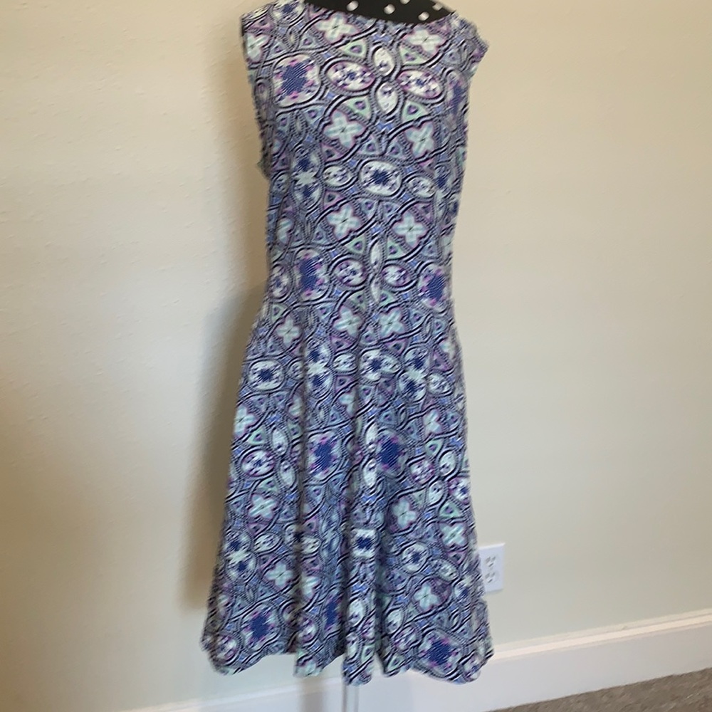 Talbots colorful comfy sleeveless dress